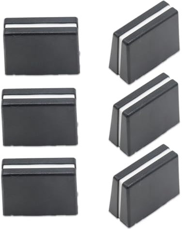 CashBeat 6er Set Premium DJ Mixer Fader Caps, Black Fader Cap, kompatibel mit Pioneer DJM Serie, einfache und schnelle Installation