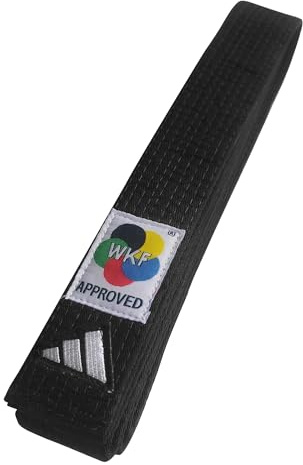 adidas Karategürtel WKF (Farbe: Schwarz, Größe: 340, Stickerei:)