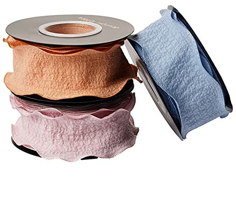FISIDI Nastro di Raso, 40mm Wide Satin Ribbon with Frilled Lace Bouquet Wrapping Ribbon Hair Bows Skirt Stitch Accessories Trimming, Sewing And Other Craft Projects, 9m/Roll (Color : Purple)