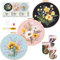 Stickset Set Anfänger, 3 Stk. Blüte Gestempeltes Stickerei Starter Kreuzstich Set Vorgedruckt mit 1 Stück Kunststoff-Stickrahmen, Farbfäden und Werkzeuge für DIY Kunst Handwerk Nähen