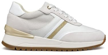 Geox D Desya A, Zapatillas Mujer, Oro Blanco, 39 EU