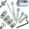 Baby Cot Bed & Furniture Connecting Bolts Complete With Barrel Nuts & Allen Key. (4, 14mm, M6 x 70mm)