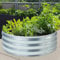 casa.pro Jardinière Surélevée Grande Taille Lit Surélevé Bac à Fleurs Carré Potager Haute Parterre de Jardin Bac de Plantation pour Extérieur Terrasse Balcon Acier Galvanisé 92 x 31 cm Argent