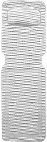 Tevimpeya Coussin de bain complet pour la baignoire avec 30 ventouses Blanc