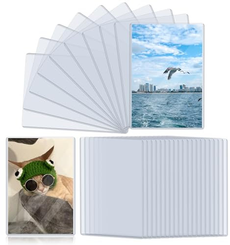 Foto-Postkarten-Schutzhüllen, starre Hartdruck-Schutzhüllen, transparente, wasserdichte Schutzhüllen, Papierhüllen, Foto-Kunststoffhüllen, Dokumentenhalter, Erinnerungen und Sammlerstücke, 10,2 x 15,2