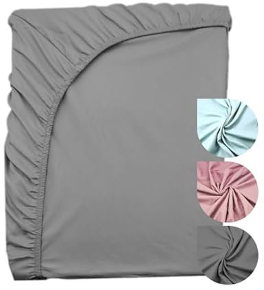 Adventure Xperience Dachzelt Zubehör Spannbettlaken 180x240 - kuscheliges Mikrofaser Spannbetttuch, Bettlaken für Dachzelte 185 * 220-240 Überlänge: Grau, 185x240