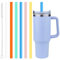 6Pzs Pajitas de Silicona de Repuesto para Taza Stanley 40oz, 30.5cm Pajita Flexible de Viaje Stanley Adventure Sin BPA, Pajitas Reutilizables con Cepillo para Jarras de Agua (6 Colores)