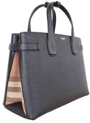 BURBERRY handtasche mit schultergurt damen 8068549 banner mittel schwarz, Schwarz