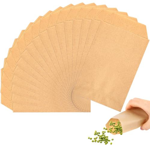 SEPGLITTER Papiertüten Klein, 280 Stück Samentütchen, Kraftpapier Tüten Kleine Papiertüten zum Basteln für Weihnachten Hochzeit Blumensamen als Geschenktüte, 7 x 12 cm
