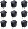 MAEXUS Kippschalter 12V 2-polig, 9 Stück, Schwarz, Manuell, Scharnierhebel, ON/OFF Schalter 12V Mikroschalter Kfz, Boot, Auto, Haushaltsgeräte, Wohnmobil, Lampen