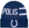 New Era Unisex-Erwachsene NFL Official Sideline Team Logo Wordmark Tech Cuffed Beanie Cold Weather Knit Hat, Indianapolis Colts - Blau, Einheitsgr��e