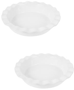 Cabilock 2 Piezas utensilios para hornear sartén de crema brulée moldes para hornear pasteles molde redondo para pizza placa de pizza para horno plato de pizza horno cerámica