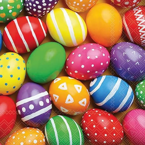 20 Servietten Ostern Ostereier bemalen als Tischdeko. Papierservietten mit Motiv. Auch für Decoupage und Serviettentechnik 33x33cm