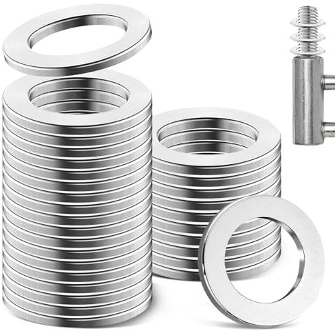 Arandelas de Acero Inoxidable 8mm x 12mm x 1.5mm 30Pcs Arandela Plana Arandelas para Bisagras de 1,5mm de Grosor (M8)