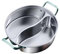 Sharplace Shabu Shabu Pot, 316 Stainless Steel Pot with Divider, Cooking Pot, Double Flavor Hotpot for Family Gatherings, Camping Parties at Home, Multi, 34cm