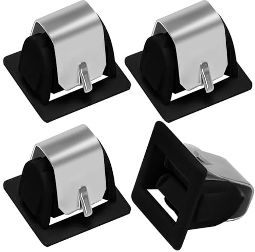 4 Pcs Black Refrigerator Door Lock Buckle with Spring Clip, Door Catch Accessories, Replaces 4512762, Ap6037347, Ps11766999, Eap11766999, We01x25316, Applicable to Dryer Door Lock Replacement