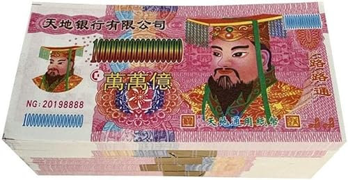 Billetes de banco chino cielo infierno dinero, 1000 billetes de papel chino Joss, billetes del infierno for el día de la limpieza de tumbas, funerales, for fortalecer la conexión con sus antepasados