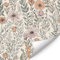 HPNIUB Selbstklebende Beige Tapete mit Rosa Blumen - Abziehbare Wasserdichte Boho Blatt Botanik Wandfolie für Badezimmer Schlafzimmer Wohnzimmer Kinderzimmer (44x300cm)
