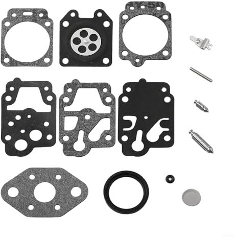 Vergaser-Reparatursatz für T26CS B26PS Rasentrimmer - Kompletter Membrandichtsatz mit Dosierkammer, Kraftstoffpumpenteile, Einlassnadeln, Hebelstift, Filtergaze, O-Ringe - Ersatz