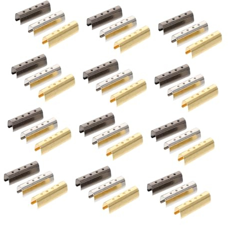 DEARMAMY 3 Sätze Metall Schnürsenkel Endkappen Robuste Reparaturkappen Für Schnürsenkel Anbringen Für Sneaker Und Freizeitschuhe in Gold Weiß Und Schwarz 150 Stück * 3