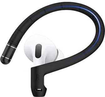 umvowuxa Anti-Lost Ear Hook for AirPods 4/AirPods Pro 2/AirPods Pro/AirPods 3,Anti-Slip Sports Accessories Ear Hooks,for AirPods Accessories Lanyard(Black)