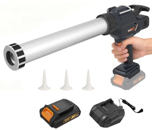 MAXXT Elektro‑Dichtungsspritze für 600 ml‑Kartuschen, 20V Silikonspritze mit 2000 mAh Akku zum Dichten und Abdichten