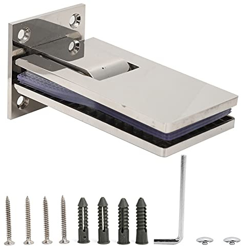 Glasklemme Doppelseitige Türklemme Edelstahl 90 Grad, Für Glastür 6-8 mm, Robuste Zimmertür Halterung - Korrosionsbeständig, Einfache Montage, Ideal Für Dusche Und Badezimmer