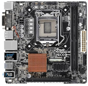 Carte mère Carte mère Fit for ASRock Z170M-ITX/AC Compatible avec processeurs i7-7700K, i5-7600, i3-7320, i6-7700K, i7-7700K, i5-760 ...