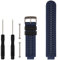 Honecumi, cinturino di ricambio per smartwatch Garmin Forerunner 230/235/620/630/735XT, taglia unica, Navy / Black