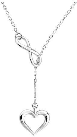 Sofia Milani - Damen Halskette 925 Silber - Herz Unendlich Anhänger - 50147
