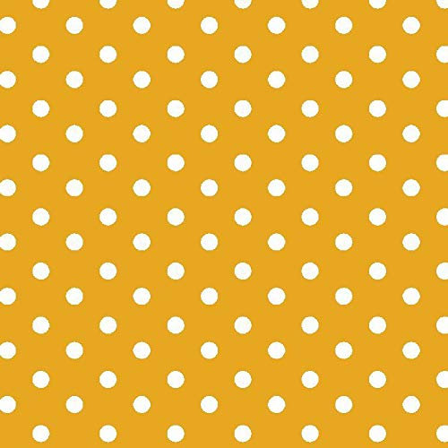 babrause® Baumwollstoff Punkte Gelb Webware Meterware Popeline OEKOTEX 150cm breit - Ab 0,5 Meter