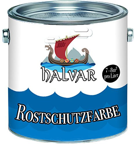 Halvar Fond de teint antirouille scandinave anti-corrosion couleur gris clair et marron rouge pour métal, marron