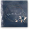 Gästebuch zur Hochzeit mit Fragen & Einleitungstext | Hardcover quadratisch 104 Seiten | Watercolor Breeze (blau)