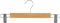 Five - Lot de 3 Cintres Pinces en Bois et Métal