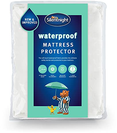 Silentnight Wasserdichter Matratzenschoner — luxuriöse, superweiche Unterlage schützt Ihr Bett vor verschütteten Flüssigkeiten — Hypoallergener maschinenwaschbarer Schutz