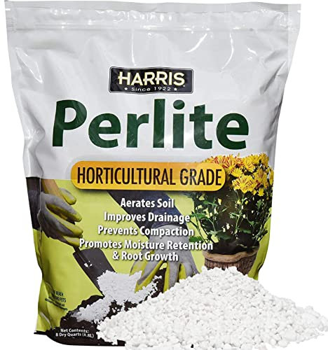 Harris Premium Horticultural Perlite for Plants and Gardening, 8qt to Promote Root Growth and Soil Health