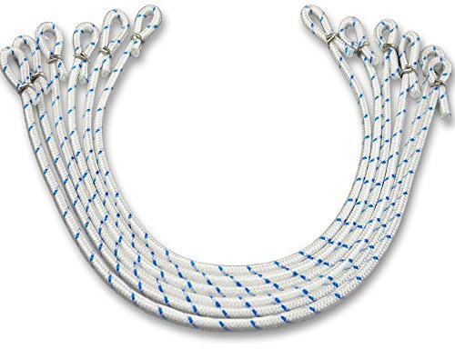 FBS Fahnenschlingen 6 Stück Fahnenführungsringe für Fahnen I Fahnenmasten bis 100 mm Durchmesser I zur Fahnenbefestigung von Flaggen am Fahnenmast