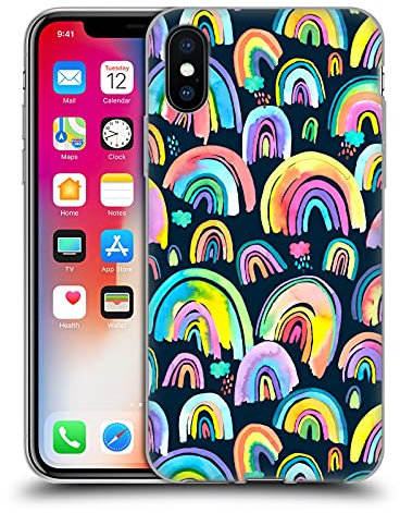 Head Case Designs Offizielle Ninola Neue Regenbogen Navy Multi Muster 4 Gelhülle [Militärischer Schutzgrad] Kompatibel Mit Apple iPhone X/iPhone XS Und Kompatibel Mit MagSafe