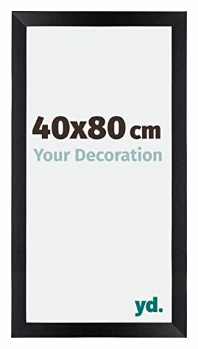 yd. Bilderrahmen 40x80 cm Schwarz Matt - MDF Rahmen Mura | Your Decoration, Acrylglas aus Kunststoff, Wandmontage, Geeignet für Fotos, Poster und Puzzles, Made in Holland