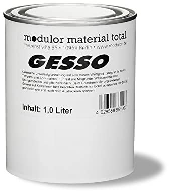Modulor Gesso Universalgrundierung, weiß matt, Kunststoffdose 1 Liter