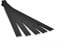 Metrie™ 100 Stück schwarz gefärbte Holzstäbchen Bastelholz - Pantone Black - ideal zum Heimwerken, Holzarbeiten und Basteln mit Kindern, hochwertiges Buchenholz, 25 x 1,6 x 0,3 cm