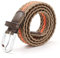 AnJuHoPa Kinder Gürtel Elastik- gürtel stretch Gürtel für Jungen Mädchen,Mehrfarbiger stoffgürtel Damen 2,5 cm breite 80 cm länge mit Metallschnalle (Khaki Koralle, Länge 80cm)