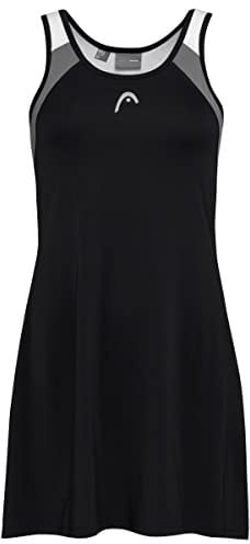 HEAD Damen Club 22 Women, Schwarz, L Tennis Dress, Blau, L EU