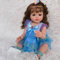 Enjoy with Love Neue 55 cm lebensechte Ganzkörper-Reborn-Mädchen-Puppe Betty Handdetaillierte Malerei mit sichtbaren Venen 3D-Haut-verwurzelte Langhaar-Kunstpuppe