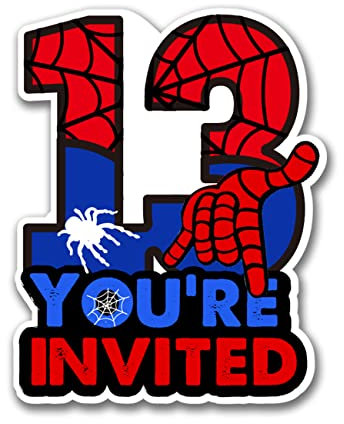 Superhelden-Einladungskarten zum 13. Geburtstag, mit Umschlägen, 13 Jahre alt, Geburtstag, Einladungskarte für Superhelden, Jungen, Partygeschenke, Dekoration, Zubehör, 20 Stück