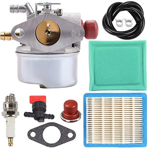 ZAMDOE 640025 Kit de carburateur pour Tecumseh OHH60 OHH55 OHH45 OHH50 OHH65 Remplace 640004 640017 640135A Pièces de Tondeuse à Gazon, avec Filtre à air 36046, Bougie d'allumage, Joint