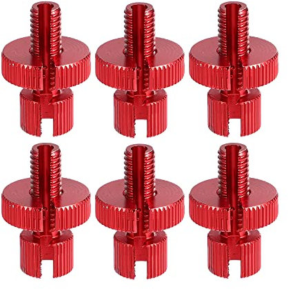 X AUTOHAUX 6 Pcs M8 Brake Clutch Cable Line Adjuster Screw Red