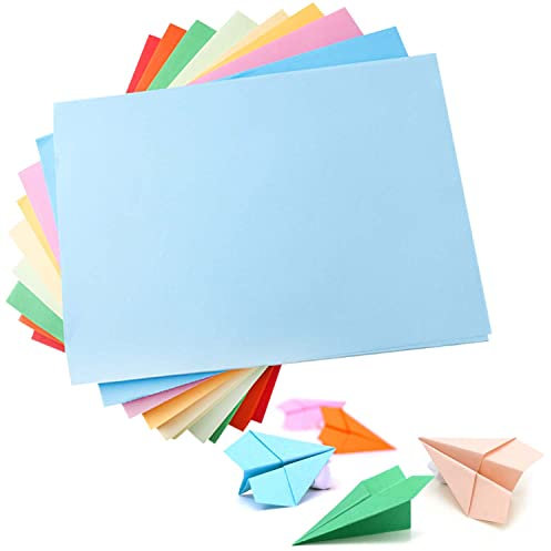 A5 Farbiges Papier 200 Blatt Bastelpapier Farbiges Papier Pack Sortiertes Pastellpapier für handgemachtes Origami, Kinder, Erwachsene, Anfänger, Kunst und Handwerk Bunte Projekte