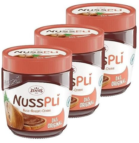 Nusspli Zentis Nuss-Nougat-Creme aus Aachen 3er Pack (3x400g im Glas)