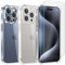 Giolus 4-in-1 Case for iPhone 15 Pro Max with 3 Pack Screen Protector, Clear Shockproof Phone Case with Built-in Camera Lens Protector, Soft TPU Bumper Transparent Anti-Scratch Silicone Cover